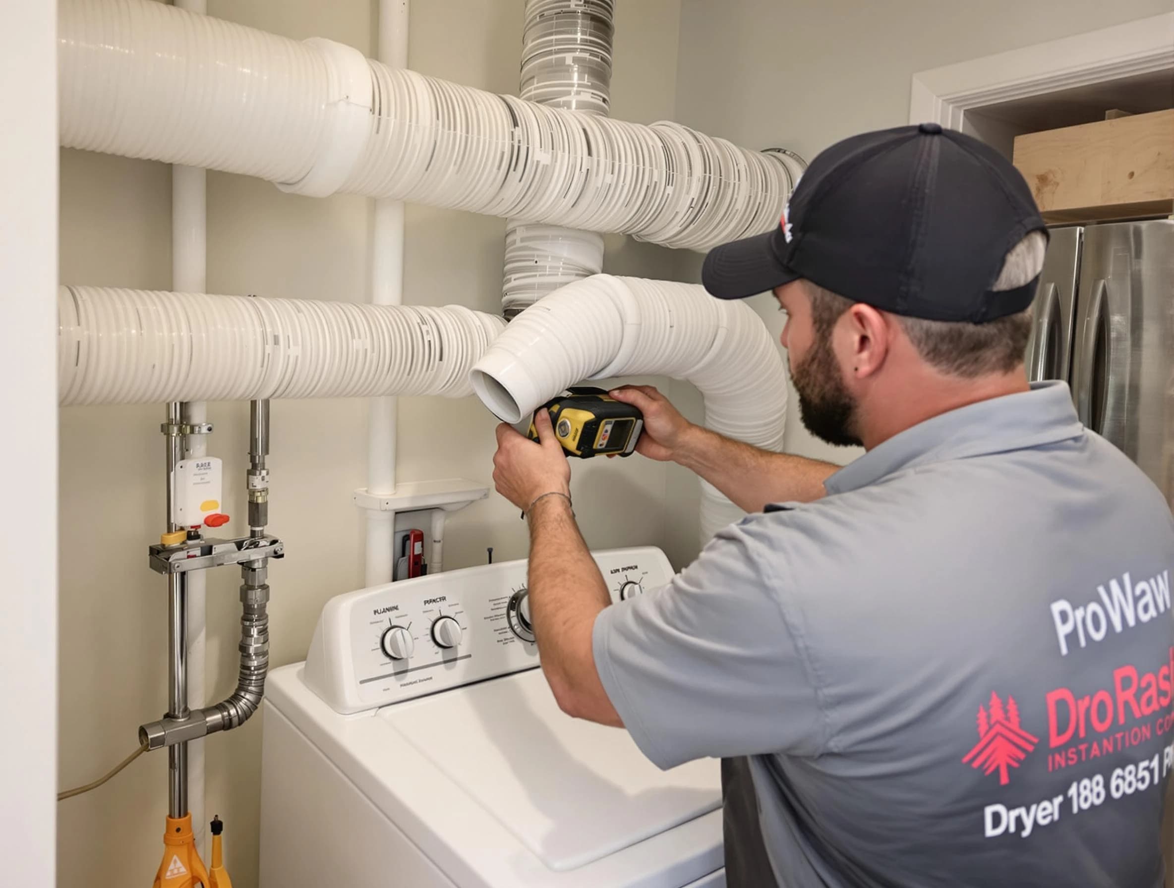 Professional dryer vent hose installation by Moore Dryer Vent Cleaning in Moore