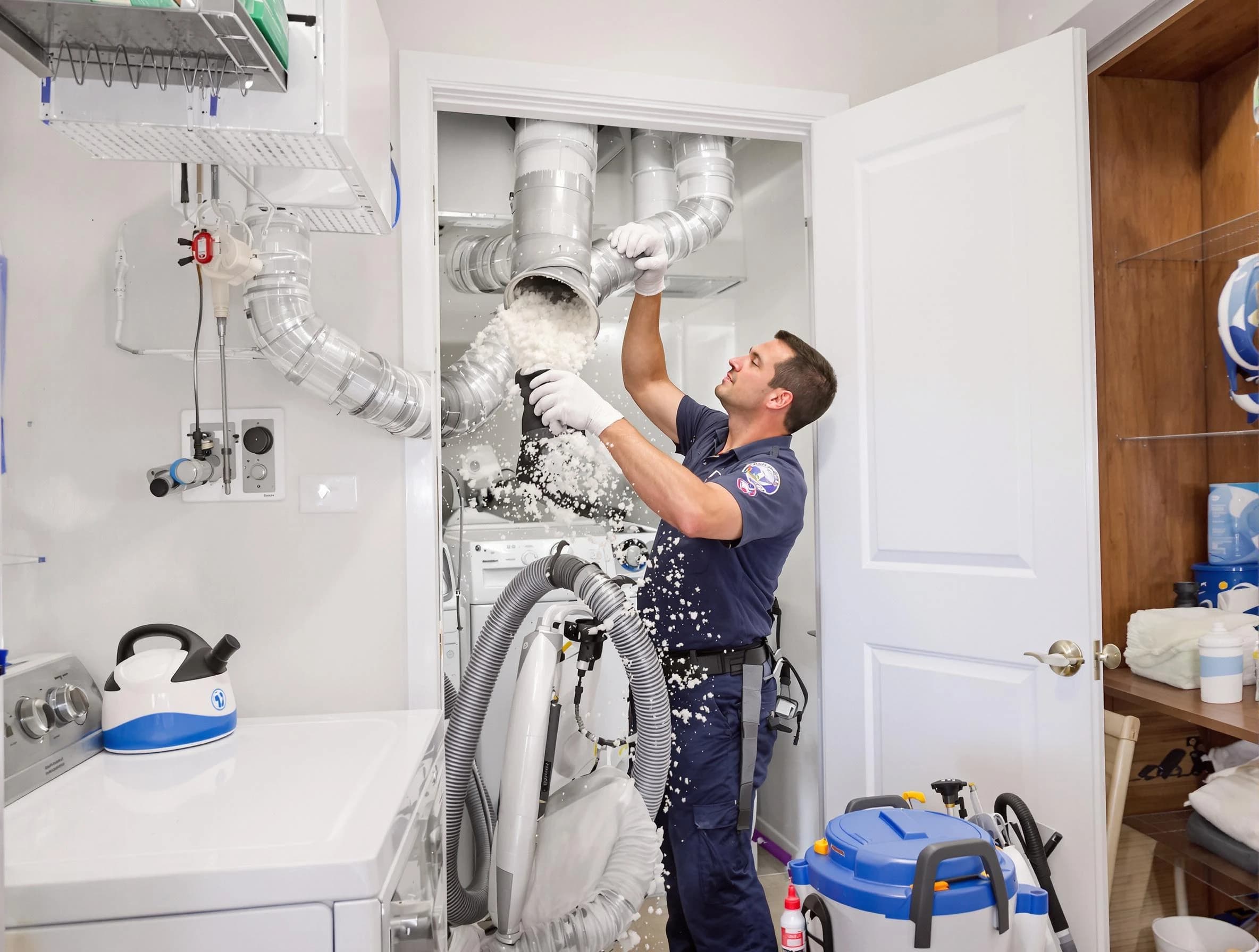 Moore Dryer Vent Cleaning technician delivering thorough residential dryer vent cleaning service in Moore