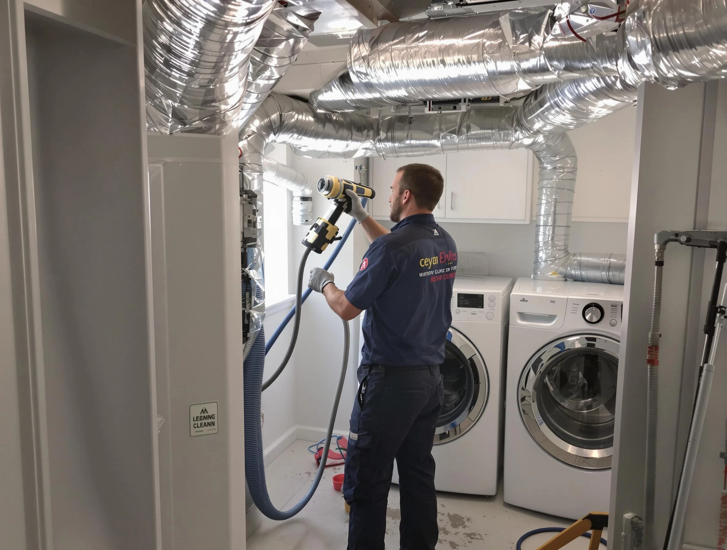 Moore Dryer Vent Cleaning specialist using advanced equipment for thorough duct cleaning in Moore